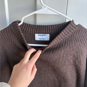 Old Navy Women's Ribbed Knit Sweater - Rich Brown